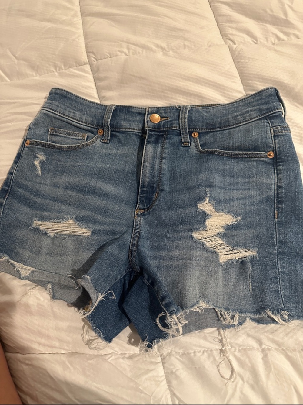 Universal Thread Distressed Blue Denim Jean Shorts
